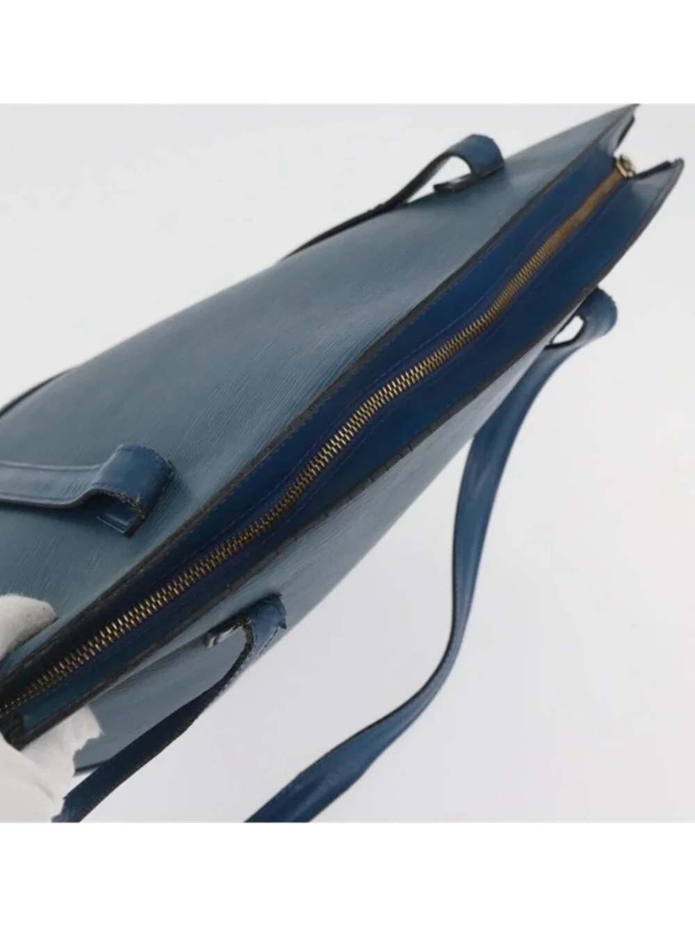 Authentic LOUIS VUITTON Epi Saint Jacques Shopping Shoulder Bag Blue M52275 LV